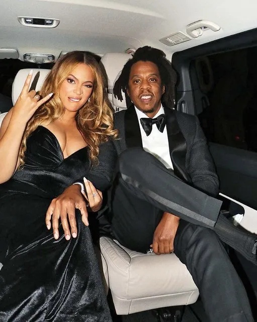 American singer Beyoncé and Jay-Z attended the premiere of “The Harder They Fall” at the London Film Festival on October 06, 2021. Jay-Z is a producer on the western, starring Idris Elba. (Photo by Beyoncé/Instagram)