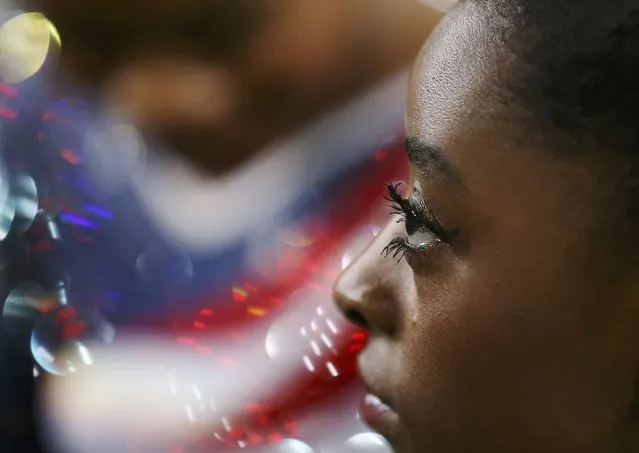 Simone Biles of the U.S. during the women's team final at the Rio Olympics on August 9, 2016. (Photo by Damir Sagolj/Reuters)