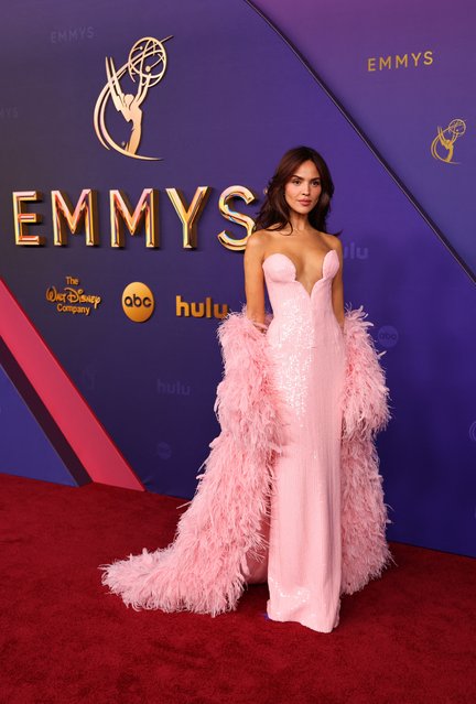 Mexican actress and singer Eiza Gonzalez attends the 76th Primetime Emmy Awards in Los Angeles, California, U.S., September 15, 2024. (Photo by Mike Blake/Reuters)