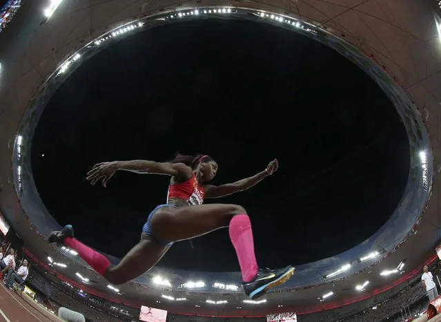 Caterine Ibarguen of Colombia competes in the women's triple jump final during the 15th IAAF World Championships at the National Stadium in Beijing, China, August 24, 2015. (Photo by Phil Noble/Reuters)