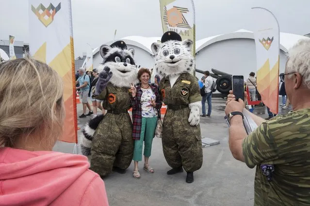 Entertainors at Russian international military expo Army Expo 2022 at Patriot park in Kubinka, Moscow, Russia, on August 20, 2022. (Photo for The Washington Post)