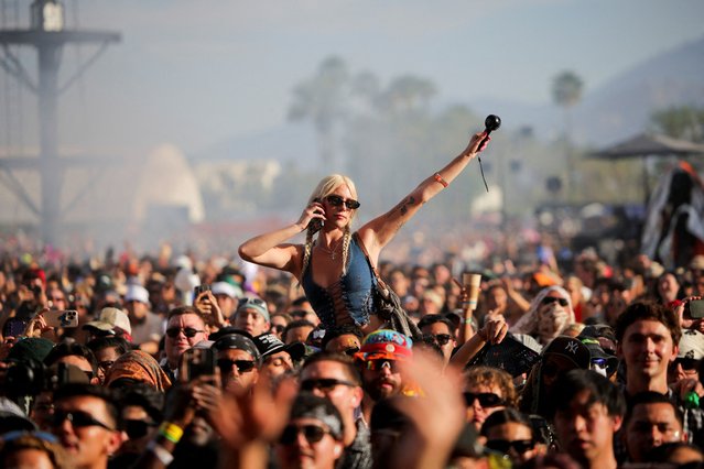 Fans react as T-Pain performs at the Coachella Valley Music and Arts Festival in Indio, California, U.S., April 12, 2025. (Photo by Daniel Cole/Reuters)