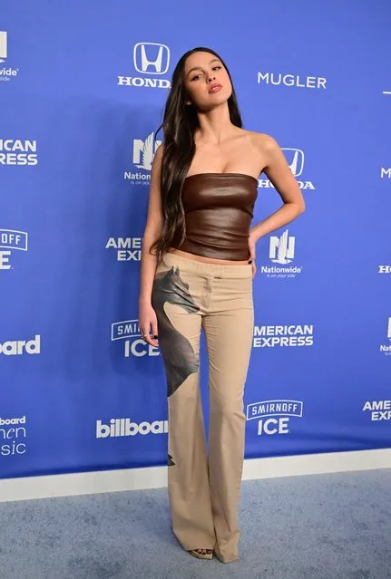 US singer Olivia Rodrigo arrives for the 2023 Billboard Women in Music awards at the YouTube theatre at Hollywood Park in Inglewood, California, March 1, 2023. (Photo by Frederic J. Brown/AFP Photo)