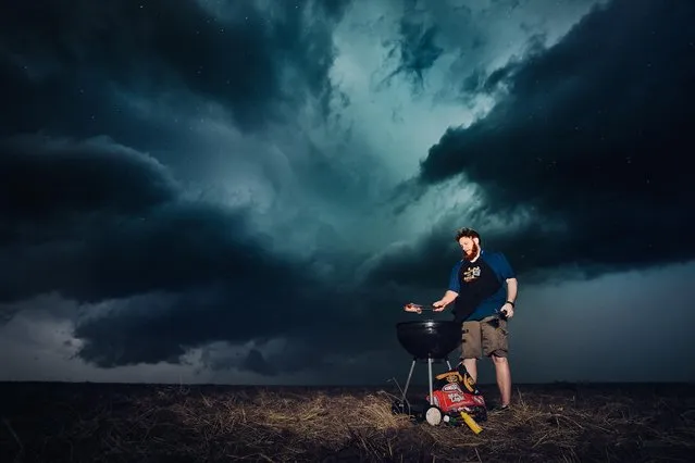 During their travels Ben and his team were able to capture everything from lightning strikes to tornadoes. (Photo by Benjamin Von Wongs/Caters News)