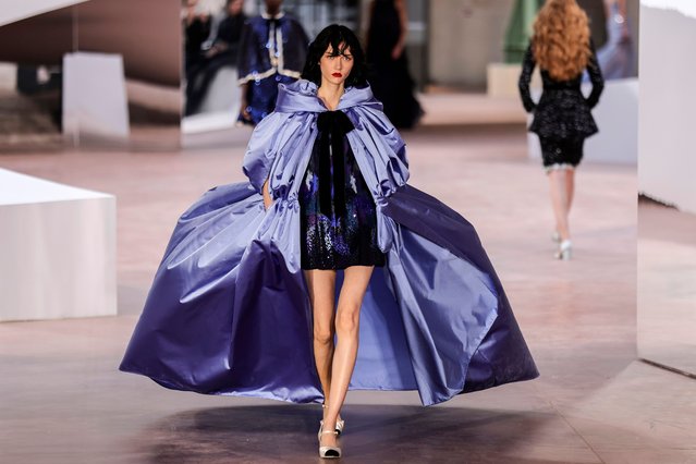 A model presents a creation from French-Belgium designer Matthieu Blazy for Chanel's Spring/Summer 2025 Haute Couture collection during Paris Fashion Week in Paris, France, 28 January 2025. (Photo by Teresa Suarez/EPA/EFE)