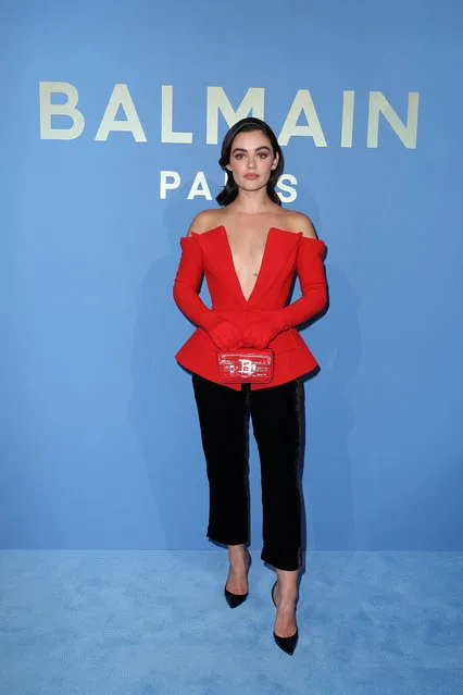 American actress and singer Lucy Hale attends the Balmain Womenswear Spring/Summer 2024 show as part of Paris Fashion Week on September 27, 2023 in Paris, France. (Photo by Pascal Le Segretain/Getty Images for Balmain)
