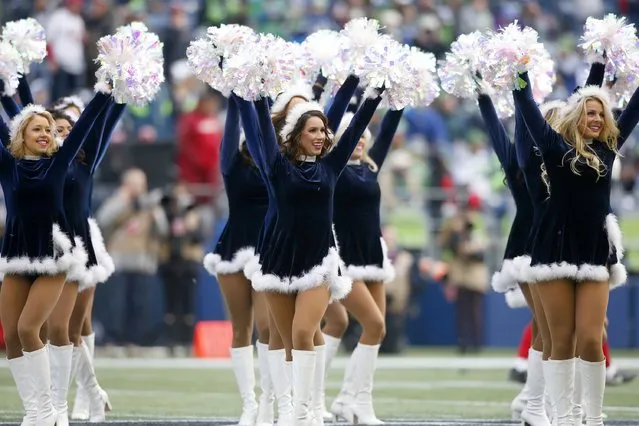 Members of the Seagals perform before a game between the Seattle Seahawks and the Arizona Cardinals at CenturyLink Field on December 24, 2016 in Seattle, Washington. (Photo by Otto Greule Jr/Getty Images)