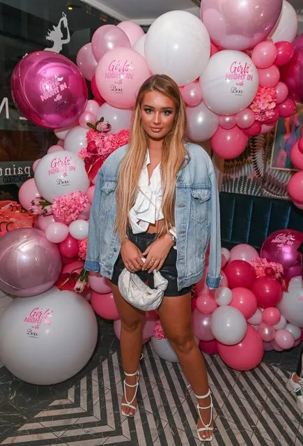 UK Love Island Lucinda Strafford at the Boux Avenue “Girls Night In” campaign launch event on October 07, 2021 in London, England. (Photo by Kate Green/Getty Images for Boux Avenue)