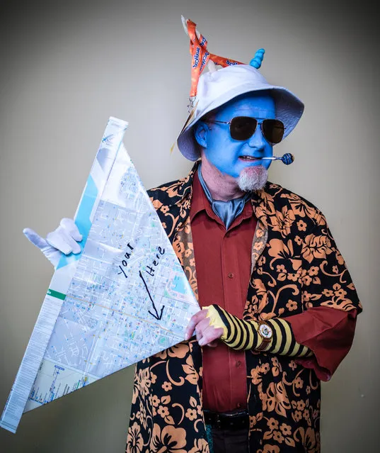 Rodney Matthews, dressed as “Hunter S. Thompson” (came from Edmonton, Canada) in Baltimore, MD on July 8, 2016. (Photo by Andre Chung/The Washington Post)