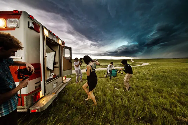 The project was shot as a means of raising awareness for climate change, with the storms appearing across six different states in the U.S. (Photo by Anna Tenne/Caters News)