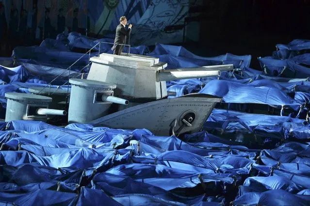 Russian singer Grigory Leps performs during a festive concert marking the 70th anniversary of the end of World War Two in Europe, at Red Square in Moscow Russia, May 9, 2015. (Photo by Reuters/Host Photo Agency/RIA Novosti)