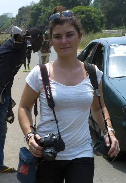 Picture taken in Damara, 70km north from Bangui, on February, 21, 2014 shows French journalist Camille Lepage. French journalist Camille Lepage, 26, has been killed while on a reporting assignment in Central African Republic, French President Francois Hollande said on May 13, 2014 in a statement, vowing to make every effort to shed light on the murder. (Photo by Fred Dufour/AFP Photo)
