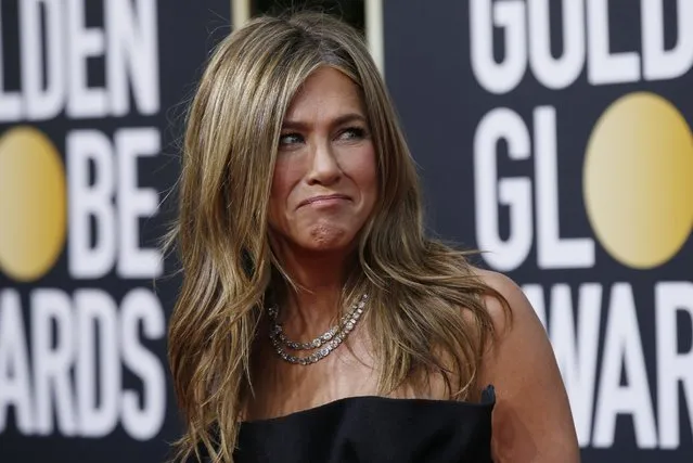 Jennifer Aniston arrives for the 77th annual Golden Globe Awards on January 5, 2020, at The Beverly Hilton hotel in Beverly Hills, California. (Photo by Mario Anzuoni/Reuters)