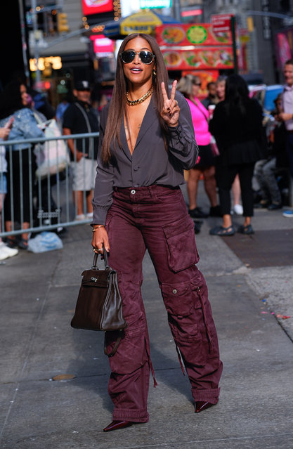 American rapper Eve arrives at GMA on September 16, 2024 in New York City. (Photo by Gotham/GC Images)