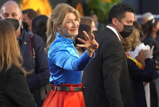 American actress Laura Dern arrives at the premiere of “Jurassic World Dominion” on Monday. June 6, 2022, at the TCL Chinese Theatre in Los Angeles. (Photo by Chris Pizzello/AP Photo)