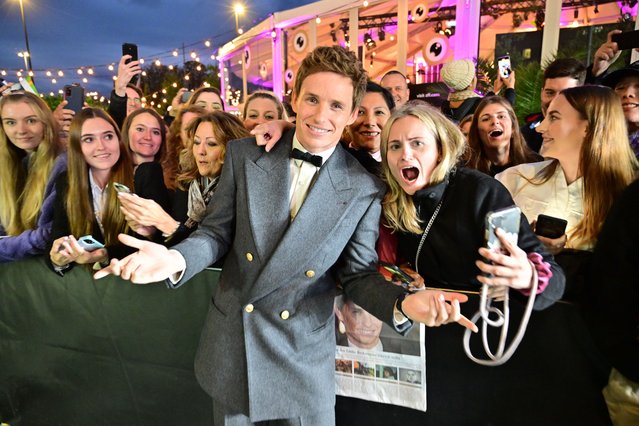 English actor Eddie Redmayne poses with fans at the premiere of “The Good Nurse” & Golden Eye Award for Eddie Redmayne during the 18th Zurich Film Festival at Kongresshaus on September 25, 2022 in Zurich, Switzerland. (Photo by Thomas Lohnes/Getty Images for ZFF)