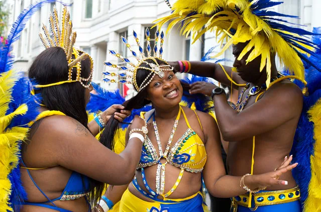 Performers take part in the Notting Hill Carnival on August 29, 2016 in London, England. (Photo by Ben A. Pruchnie/Getty Images)