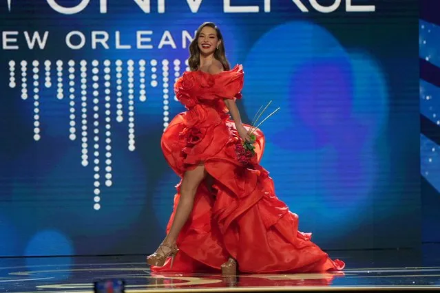 Miss Spain, Alicia Faubel walks onstage during The 71st Miss Universe Competition National Costume Show at New Orleans Morial Convention Center on January 11, 2023 in New Orleans, Louisiana. (Photo by Josh Brasted/Getty Images)