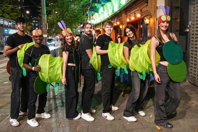 The annual Medical Student fancy dress event, called “The Hop” took place on Thursday night, September 25, 2025. The event has no theme and a plethora of outfits, many homemade, are donned and flaunted down the Birmingham, UK. (Photo by British News and Media/Alamy Live News)