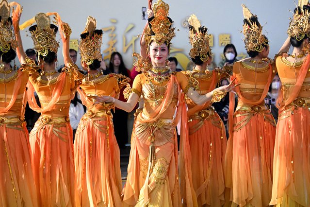 Participants take part in a parade during the first day of Lunar New Year of the Snake, in Hong Kong on January 29, 2025. (Photo by Peter Parks/AFP Photo)