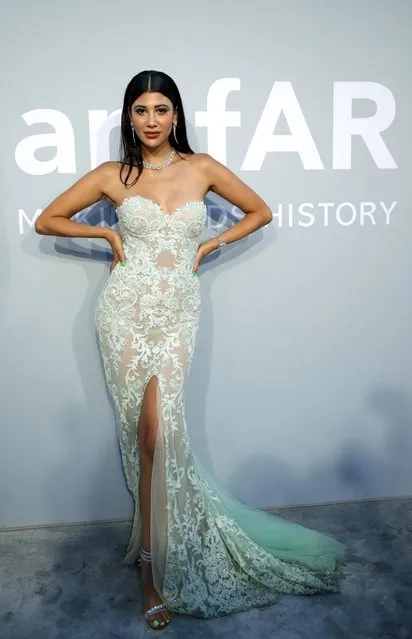 Moroccan model Abla Sofy arrives on July 16, 2021 to attend the amfAR 27th Annual Cinema Against AIDS gala at the Villa Eilenroc in Cap d'Antibes, southern France, on the sidelines of the 74th Cannes Film Festival. (Photo by Sarah Meyssonnier/Reuters)