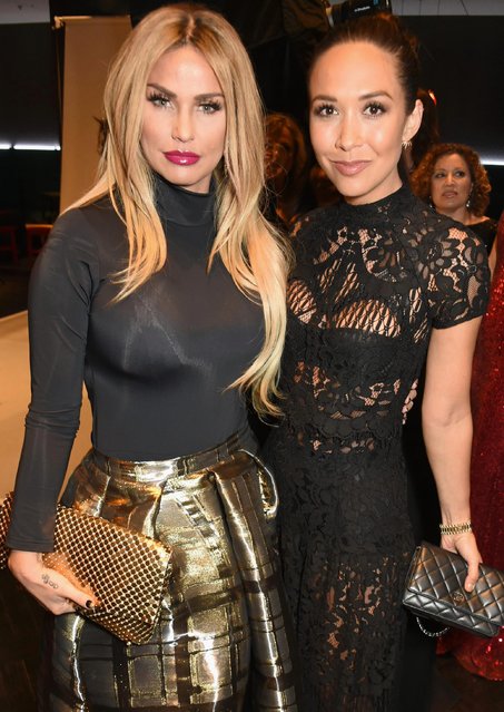 Katie Price (L) and Myleene Klass attend the National Television Awards cocktail reception at The O2 Arena on January 25, 2017 in London, England. (Photo by David M. Benett/Dave Benett/Getty Images)