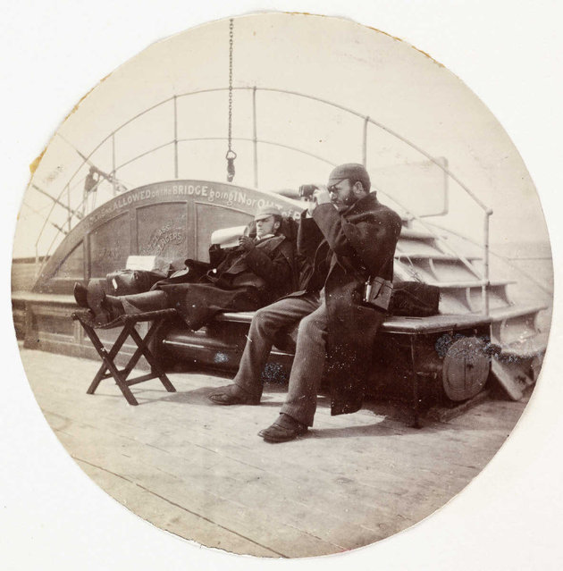 Two men on the deck of a ship, about 1890. (Photo by Collection of National Media Museum/Kodak Museum)