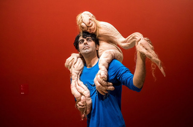 The Sapling a sculpture by Patricia Piccinini seen during the SUPERNATURAL: Sculptural Visions of the Body exhibition in Taipei, Taiwan on May 21, 2023. The sculptures on display in the exhibition explore the future of the human body in the Anthropocene era. (Photo by Wiktor Dabkowski/ZUMA Press Wire/Rex Features/Shutterstock)