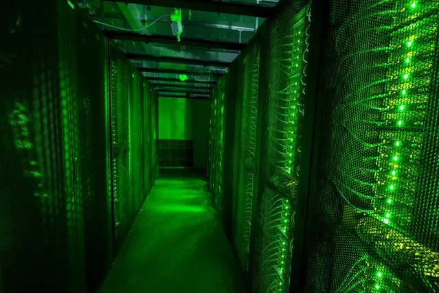 Servers for data storage are seen at Advania's Thor Data Center in Hafnarfjordur, Iceland August 7, 2015. As it emerges from financial isolation, Iceland is trying to make a name for itself again, this time in the business of data centres – warehouses that consume enormous amounts of energy to store the information of 3.2 billion internet users. (Photo by Sigtryggur Ari/Reuters)