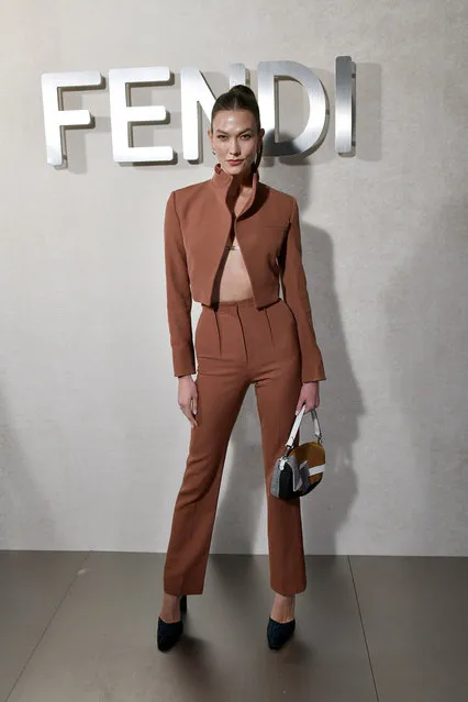 American fashion model Karlie Kloss attends the FENDI 25th Anniversary of the Baguette at Hammerstein Ballroom on September 09, 2022 in New York City. (Photo by Craig Barritt/Getty Images for FENDI)