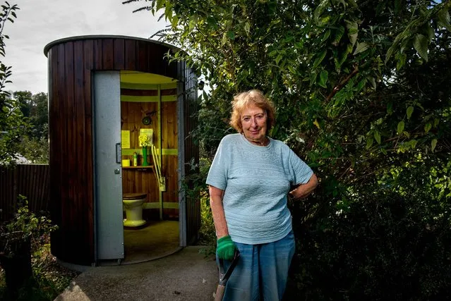 UK. June is the Allotment Secretary at Gordon Road Allotments in Finchley, North London. “We used to have a portable toilet, which had to be emptied every so often. It was very smelly and not very nice. Now we have a waterless compost loo, which enables women to stay down at the allotment all day if they wish. It also makes a big difference when we have Open Days. This year, for the first time, we were in the National Gardens Scheme book and had an open day with 170 visitors. We wouldn’t have been allowed to host this event without the compost loo”. (Photo by Steve Forrest/WSUP/Panos)