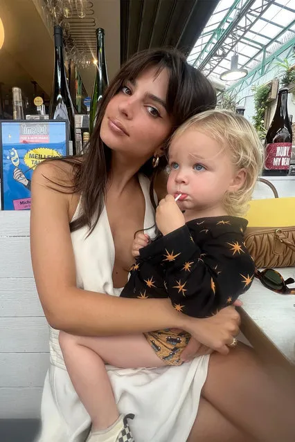 Still on a tour of France, American model Emily Ratajkowski in the second decade of July 2023 revels in the presence of her travel companion, 2-year-old son Sylvester. (Photo by Emily Ratajkowski/Instagram)