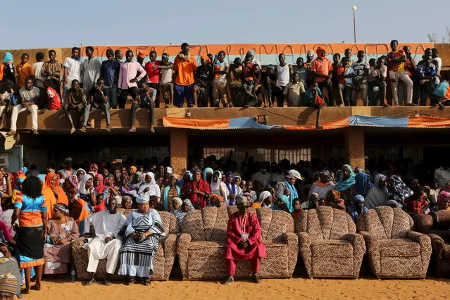 NIGER: Supporters of incarcerated presidential candidate Hama Amadou attend a campaign rally in Niamey, Niger, February 19, 2016. (Photo by Joe Penney/Reuters)