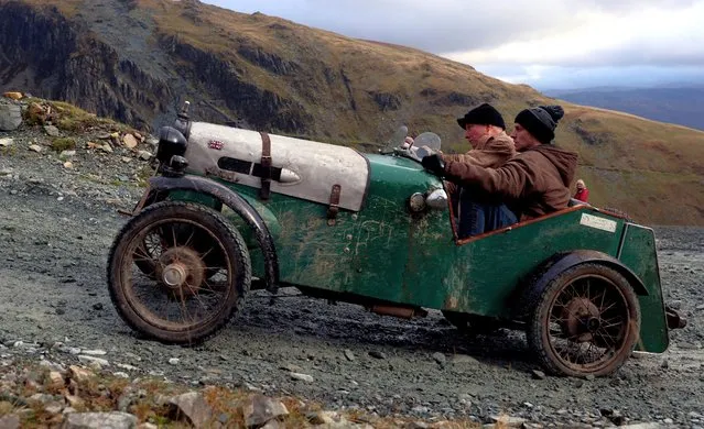 Motoring enthusiasts take part in the annual VSCC Lakeland Trial at Honister Slate Mine in Keswick, Britain on November 12, 2022. (Photo by Lee Smith/Reuters)