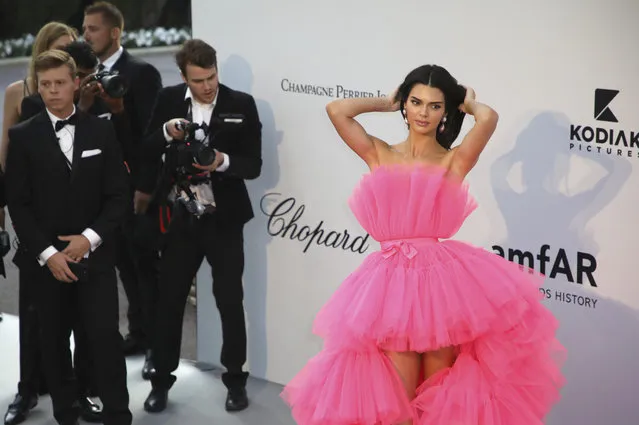 Model Kendall Jenner poses for photographers upon arrival at the amfAR, Cinema Against AIDS, benefit at the Hotel du Cap-Eden-Roc, during the 72nd international Cannes film festival, in Cap d'Antibes, southern France, Thursday, May 23, 2019. (Photo by Vianney Le Caer/Invision/AP Photo)