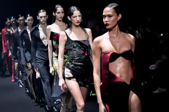 Puerto Rican model Joan Smalls walks the runway during the Mugler Ready to Wear Fall/Winter 2024-2025 fashion show as part of the Paris Fashion Week on March 3, 2024 in Paris, France. (Photo by Victor Virgile/Gamma-Rapho via Getty Images)