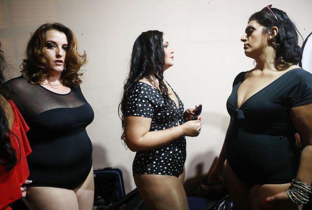 Contestants prepare to compete during the Miss Plus Size Carioca beauty pageant on July 8, 2017 in Rio de Janeiro, Brazil. (Photo by Mario Tama/Getty Images)
