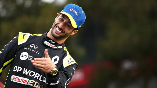 Daniel Ricciardo of Australia and Renault Sport F1 smiles at the livery launch of the Renault Sport Formula One Team RS20 during previews ahead of the F1 Grand Prix of Australia at Melbourne Grand Prix Circuit on March 11, 2020 in Melbourne, Australia. (Photo by Bryn Lennon - Formula 1/Formula 1 via Getty Images)