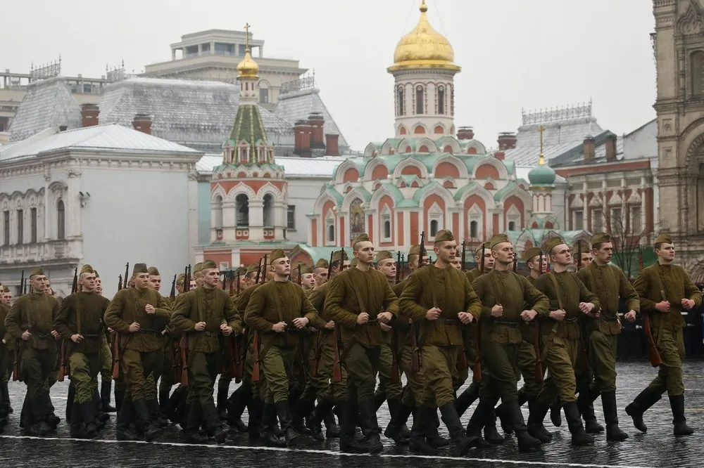 Military Parade in Red Square in Moscow
