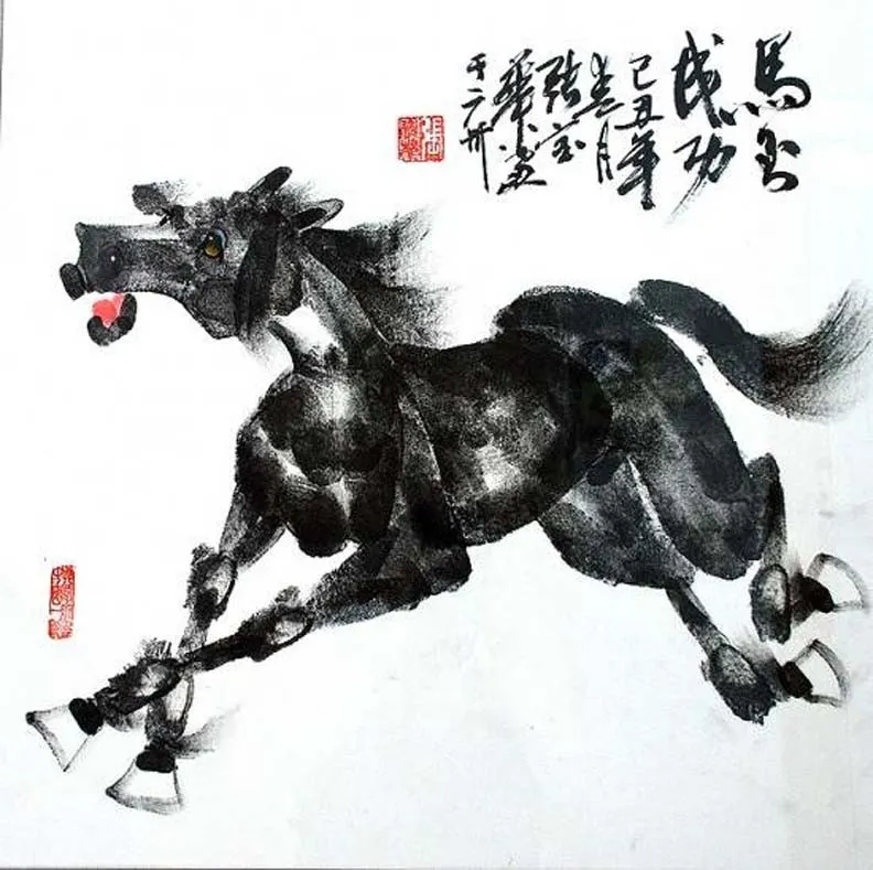 Finger and Palm Print Paintings by Zhang Baohua