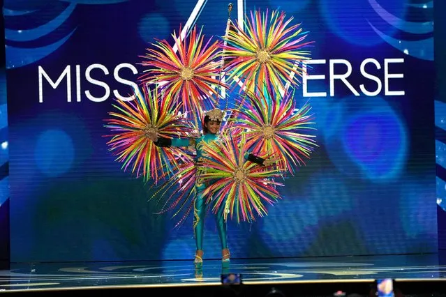 Miss The Bahamas, Angel J. Cartwright walks onstage during The 71st Miss Universe Competition National Costume Show at New Orleans Morial Convention Center on January 11, 2023 in New Orleans, Louisiana. (Photo by Josh Brasted/Getty Images)