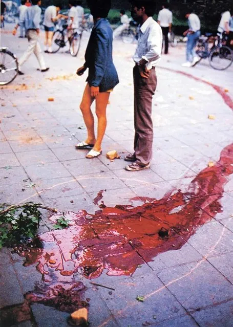 Beijing's streets were bloodstained on June 4th. (Photo by AFP Photo)