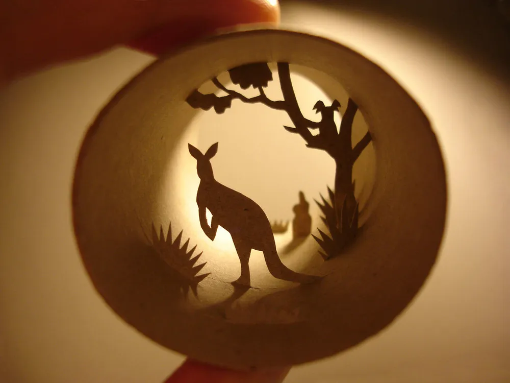 Toilet Paper Roll Art by Anastassia Elias