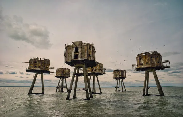 English history winner. Red Sands Sea Forts, Thames Estuary, by Mark Edwards. (Photo by Mark Edwards/The Guardian)