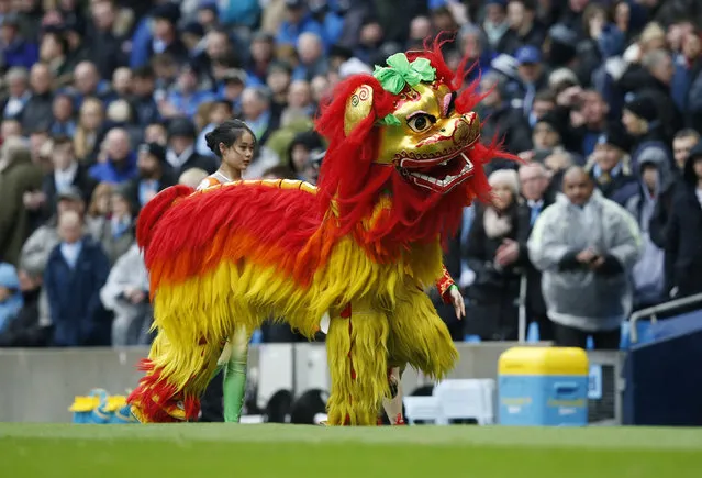 Football, Manchester City vs Leicester City, Barclays Premier League, Etihad Stadium on February 6, 2016: Half time Entertainment. (Photo by Andrew Yates/Reuters/Livepic)