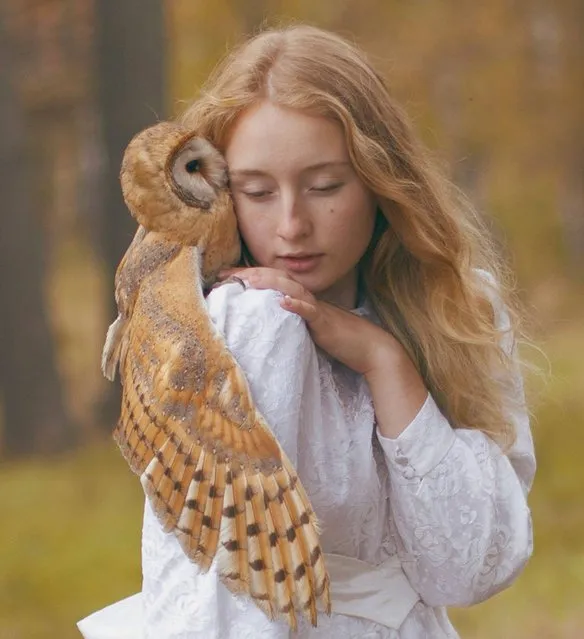 Russian photographer takes stunning images with real animals. (Photo by Katerina Plotnikova)