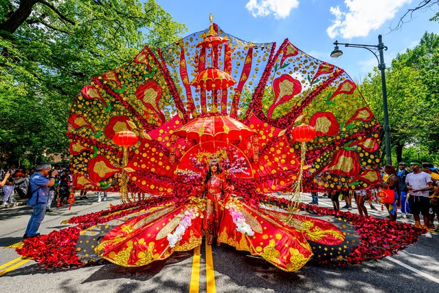 People participate in the West Indian Day Parade on September 02, 2024 in New York City. (Photo by Roy Rochlin/Getty Images)