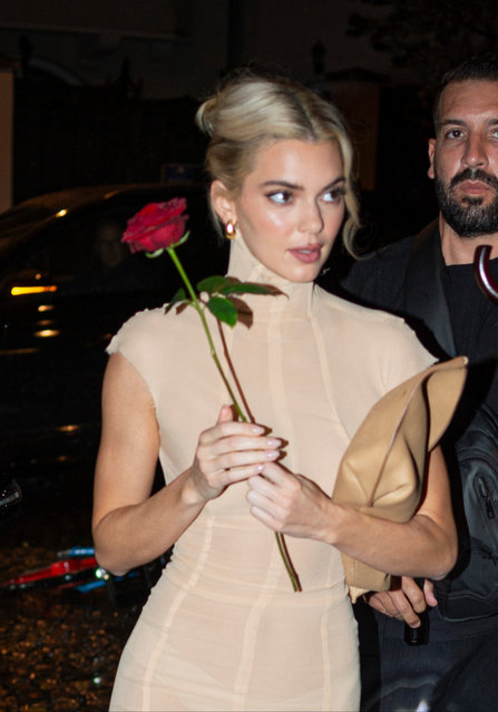 American model Kendall Jenner arrives at Rosalia's birthday party on September 25, 2024. (Photo by Splash News and Pictures)