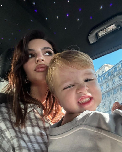 In Paris for fashion week early October 2024, American model Emily Ratajkowski gets upstaged by her 3-year-old son, Sylvester. (Photo by Emily Ratajkowski/Instagram)