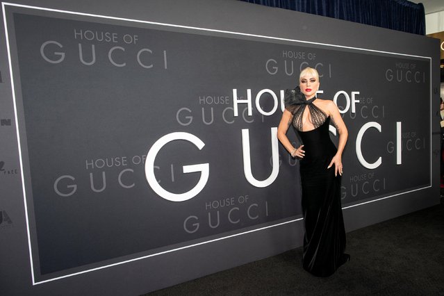 Cast member Lady Gaga poses for a photo as she attends the Premiere of the film “House of Gucci” at Jazz at Lincoln Center in New York City, New York, U.S., November 16, 2021. (Photo by Eduardo Munoz/Reuters)